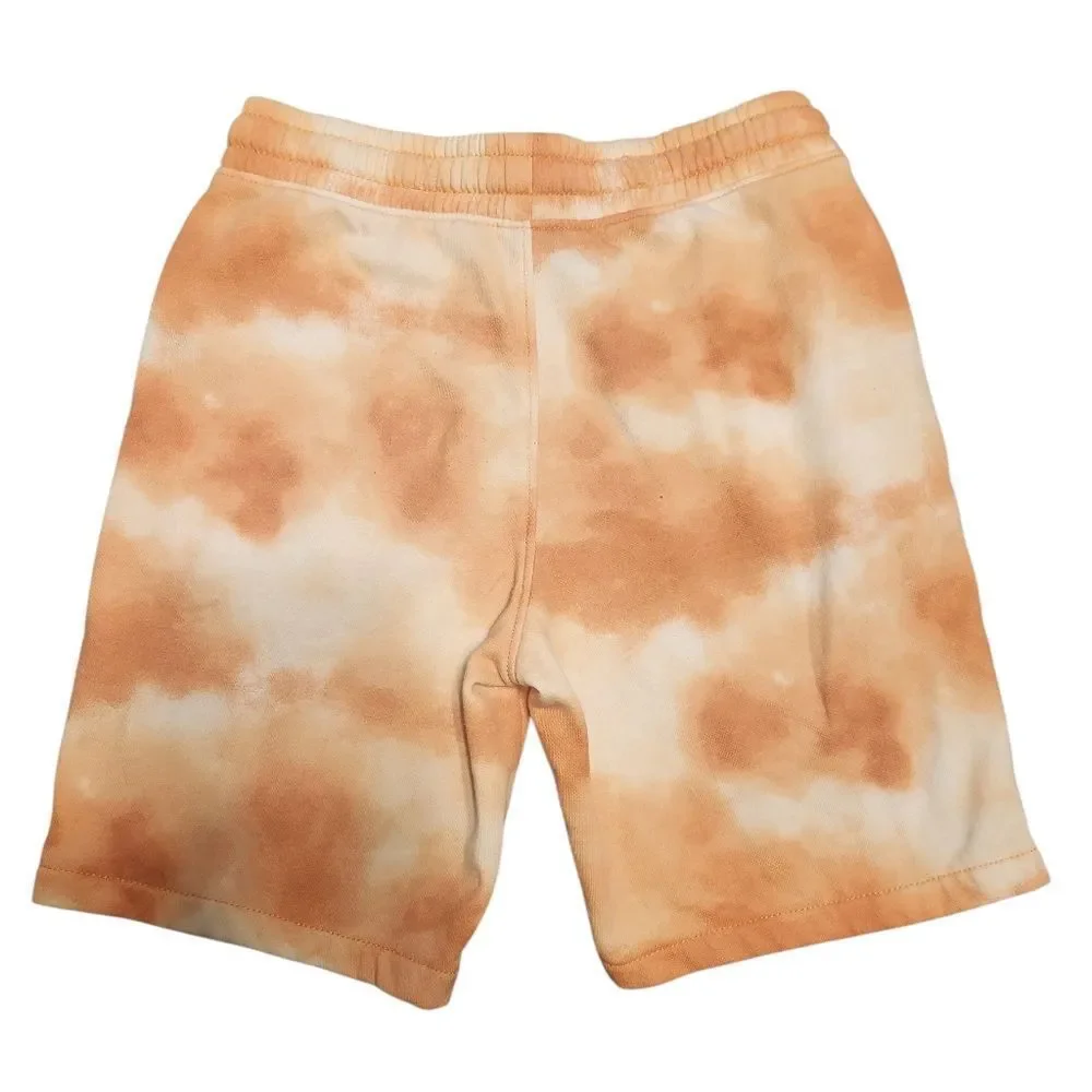 Old Navy Boys Large Tiedye Jogger Shorts Orange White